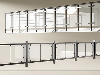 Modern Railing Combination 3d model