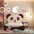 Modern Children's Bed Panda 3d model