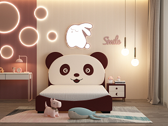 Modern Children's Bed Panda 3d model