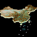 Map of China 3d model