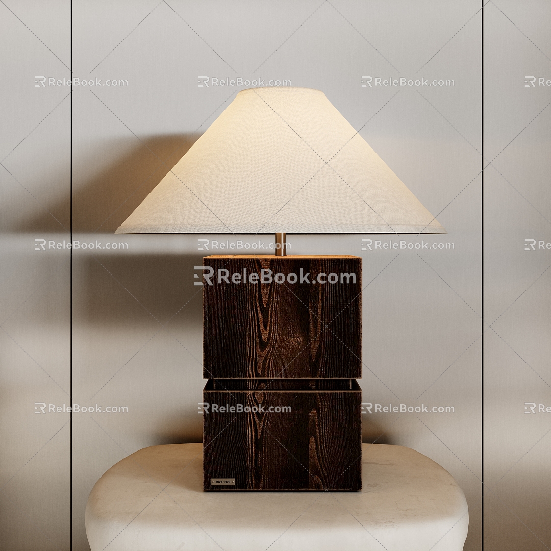 Modern Table Lamp Wooden Table Lamp 3d model