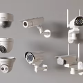 Modern Surveillance Camera Monitoring Equipment Infrared Camera Security Monitoring Probe 3d model