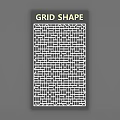 Grid Shape Design With White Interconnected Lines On Gray Background
