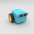 Blue Smart Mobile Machine With Yellow Wheels And Modern Compact Design 3d model
