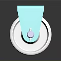 Light Blue Caster Wheel With White Wheel And Purple Knob Design