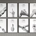 Abstract Paintings In Black And White Featuring Hand Gestures With Trust Understanding Concepts