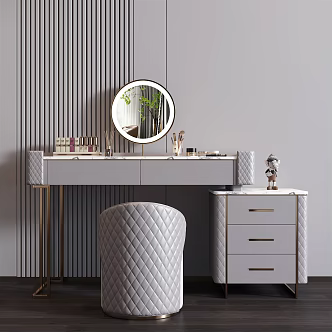 Light Luxury Dressing Table 3d model
