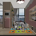 Cozy Pastel Themed Baby Care Room With Complete Nursing Facilities And Comfortable Indoor Rest Space