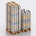 Industrial Equipment Storage And Transport Solutions With Stacked Coils On Wooden Pallets