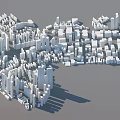 Urban Architectural Complex Aerial View With Dense High Rise And Low Rise Buildings