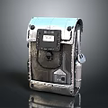Rugged Vintage Metal Industrial Device With Digital Display And Lock Panel