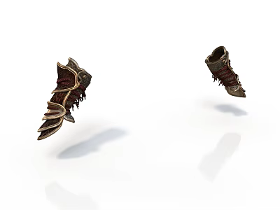Rustic Medieval Weapon With Leather Straps Metal Spikes And Decorative Armor Design 3d model