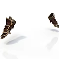 Rustic Medieval Weapon With Leather Straps Metal Spikes And Decorative Armor Design