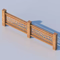 Traditional Wooden Railing With Intricate Carved Patterns And Classic Decorative Design