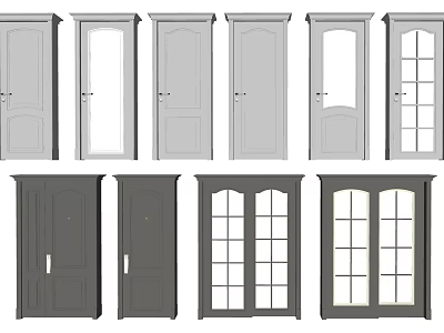 American swing door 3d model American swing door 3d model