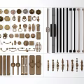 Assorted Metal Cabinet Handles With Different Shapes And Finishes For Furniture Doors