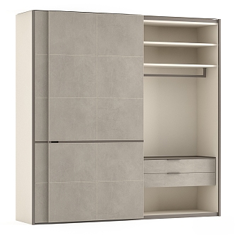 Poliform leather wardrobe 3d model