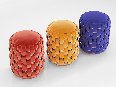 Modern sofa stool 3d model