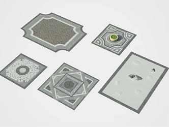 New Chinese floor tile pavement 3d model