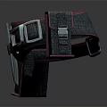 Tactical Gear Belt Featuring Black Red Trim Metal Buckle And Claw Tools