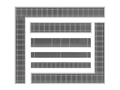 Modern Air Conditioner Vent Grille Design With Various Sizes And Patterns 3d model