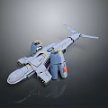 Futuristic Sci fi Aircraft Model With Gray Body Multiple Engines And Streamlined Shape Features