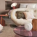 Modern Cozy Bedroom Interior With Large Bed Wooden Walls And Soft Lighting