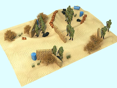 Modern sand table battlefield 3d model Modern sand table battlefield 3d model