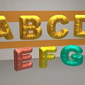 Colorful Inflatable Letters Gold Red Yellow Green Vibrant Design for Party Decoration