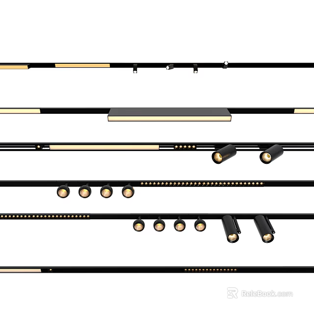 Sleek Modern Downlights and Spotlights With Various Styles For Ceiling Lighting 3d model
