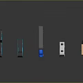 Bus Large Bus CMB Medium Van Large Van Bus School Bus Van Box Car 3d model
