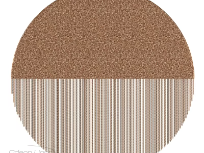 Elegant Modern Brown Textured Wall Lamp With Vertical Stripes Design 3d model