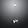 Durable Medical IV Stand With Metal Pole Top Container And Wheeled Base
