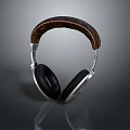 Modern Over Ear Computer Headphones with Wireless Noise Cancelling and Leather Headband Design