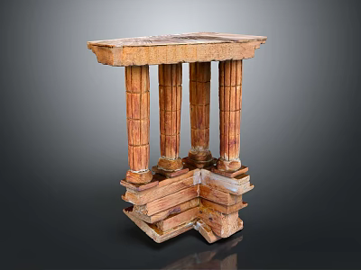 Modern Columns Stone Columns Stone Columns Old Stone Columns 3d model