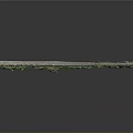 Long Rectangular Household Decorative Item With Grid Pattern Green Moss On Black Surface And Reflection