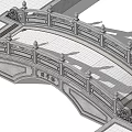 Traditional Chinese Stone Bridge With Carved Railings Arch Design Decorative Pillars And Stone Slab Pathway