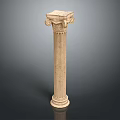 European Roman Columns Roman Columns Stone Columns 3d model