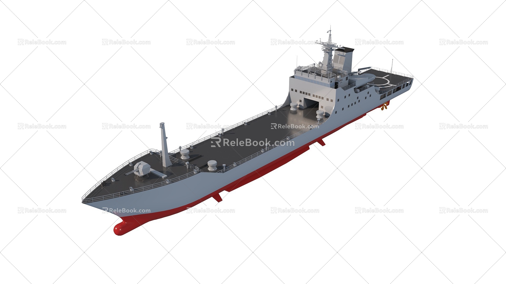 Type 072 Landing Ship Modern Warship Landing Ship 3d model