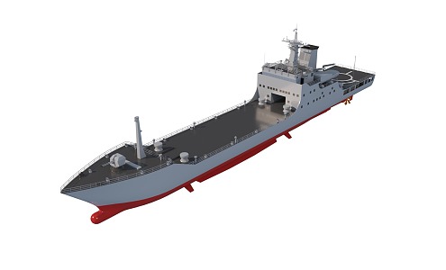 Type 072 Landing Ship Modern Warship Landing Ship 3d model