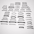 Metal Cabinet Handles With Various Designs And Styles On Red Background