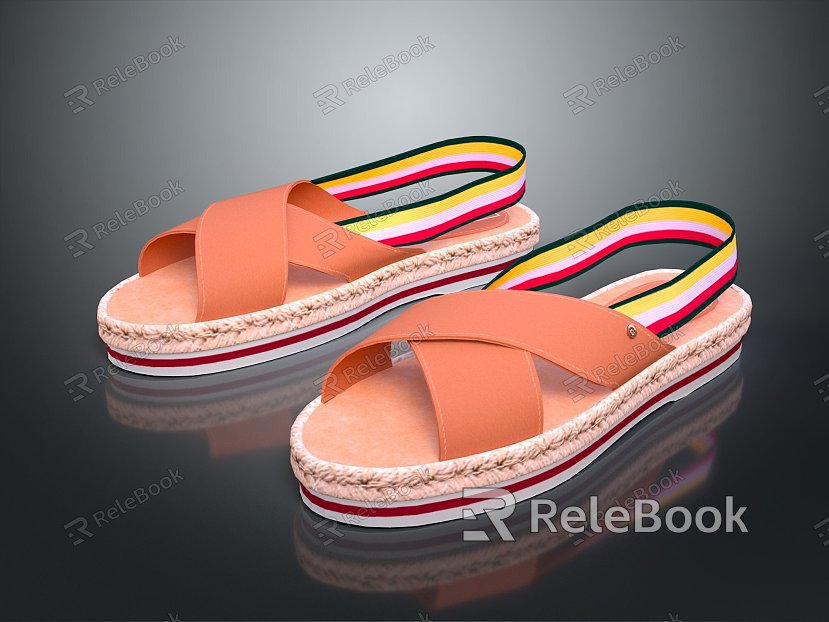 Slippers Sandals Beach Shoes Bubble Shoes Cave Shoes Realistic model