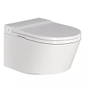 White Modern Smart Toilet With Automatic Lid And Sleek Design Features