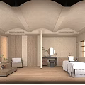 Modern Warm Beauty Salon Interior With Arched Windows And Comfortable Hair And Skin Care Space