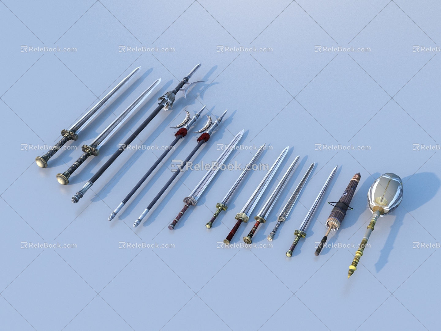 Weapon weapon knife gun bow and arrow game props 3d model