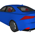 Stylish Blue Lexus Sedan With Modern Design Red Interior And Black Alloy Wheels