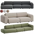 Modern Sectional Sofa With Various Color Options And Comfortable Upholstered Design 3d model