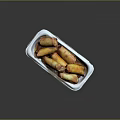 Golden Crispy Fried Spring Rolls Served In White Rectangular Container 3d model