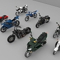 Motorcycle Battery Car Motor Vehicle Quad Motorcycle 3d model