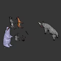 Low Poly Animal Game Movie Characters With Various Species 3D Models Design